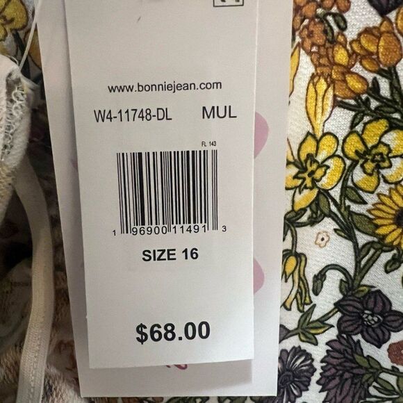 NWT Bonnie Jean Girls Floral Dress, size 16 - Picture 3 of 8